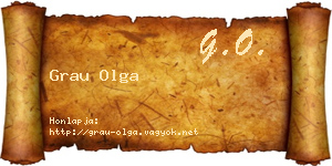 Grau Olga névjegykártya